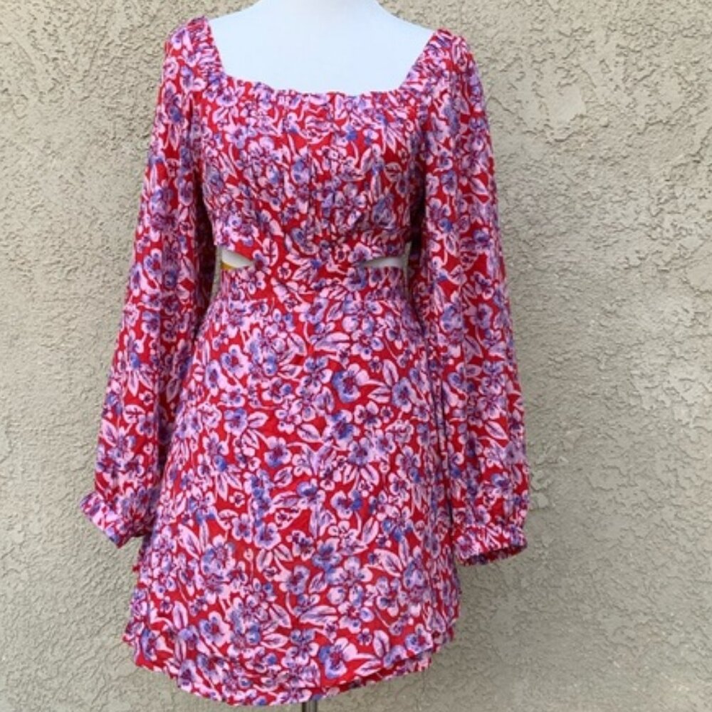 NWOT Free People Jael Printed Mini Dress